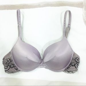 2/50👙 NWOT Morgan mauve satin French lace 34A